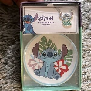 Disney Stitch fine silver‎ plated necklace